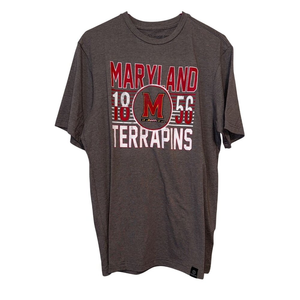 NWT Maryland Terrapins 1956 Gray Graphic T-Shirt By Image One S Cotton Tee